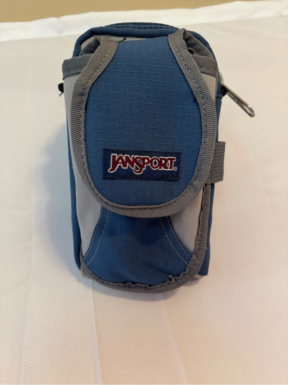 Jansport Blue and Gray Small Utility Pouch with Clip